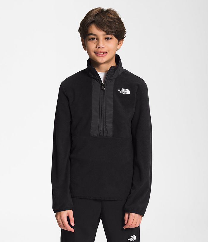 The North Face Boys Jacket Youth Glacier ¼ Zip 723DQLNFS - Black